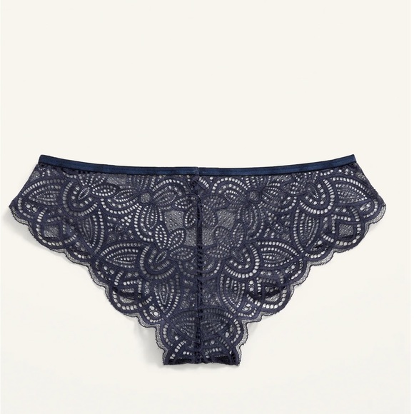 NWT OLD NAVY Lace Cheeky Thong Underwear  Medium Color: Volcanic Glass - Picture 3 of 5